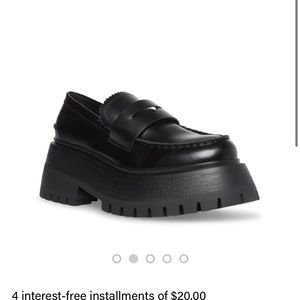 Steve Madden Delco Black Platform Loafers